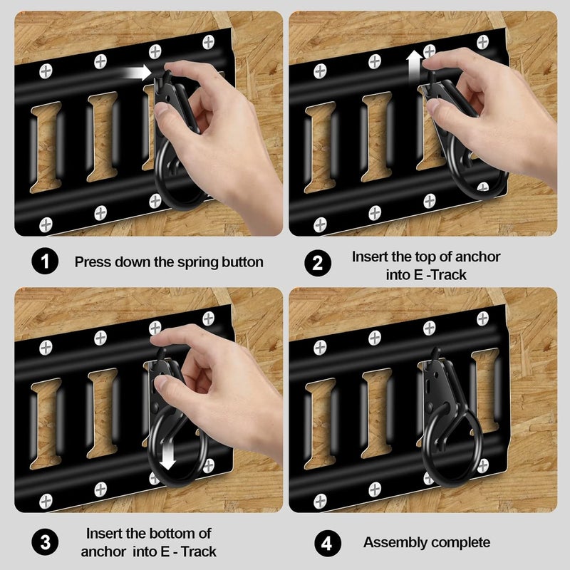 Onesnt 24Pcs E Track O Ring for E-Track Accessories Tie-Down System for SecureBikes in Trailers, Pickups, Vans, Trucks,Motorcycles, Cargo Loads - Image 4